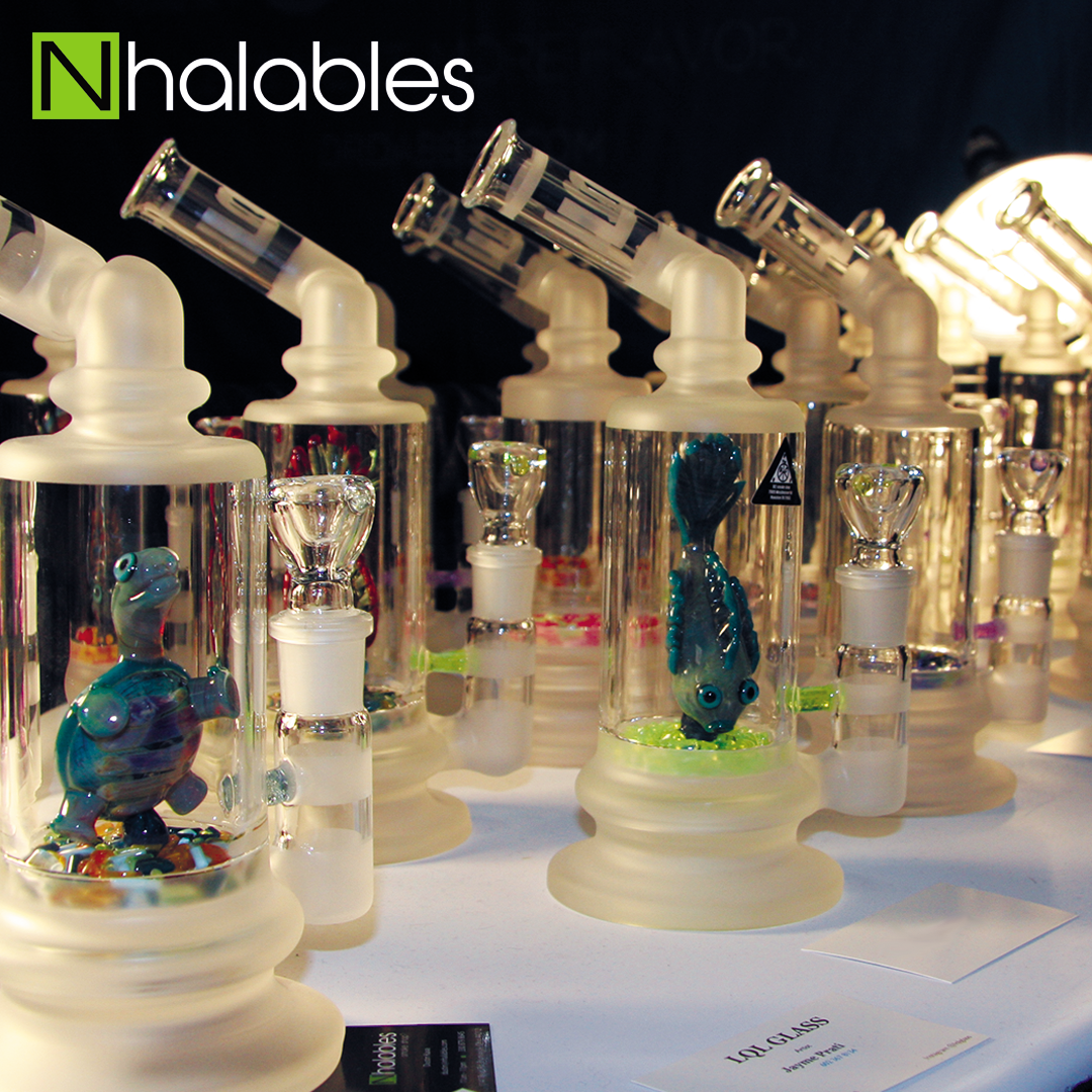 Nhalables Social Post showing LQL Glass (Arizona) American Glass Expo Vegas Booth 2017