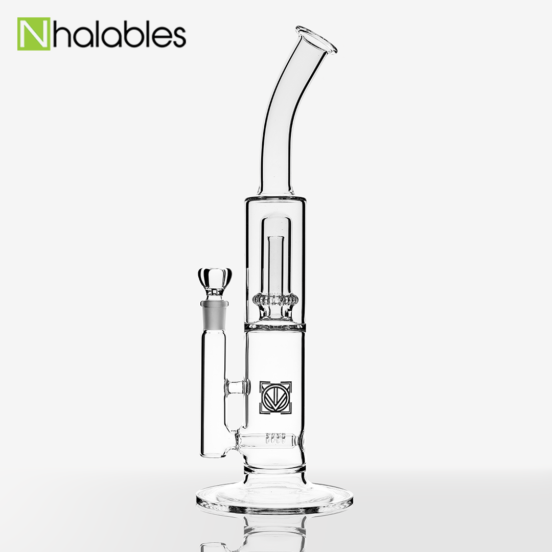 Nhalables Social post showing a full size image of a "Mighty Fine Smoker Jr" by Virginia based "Licit Glass"