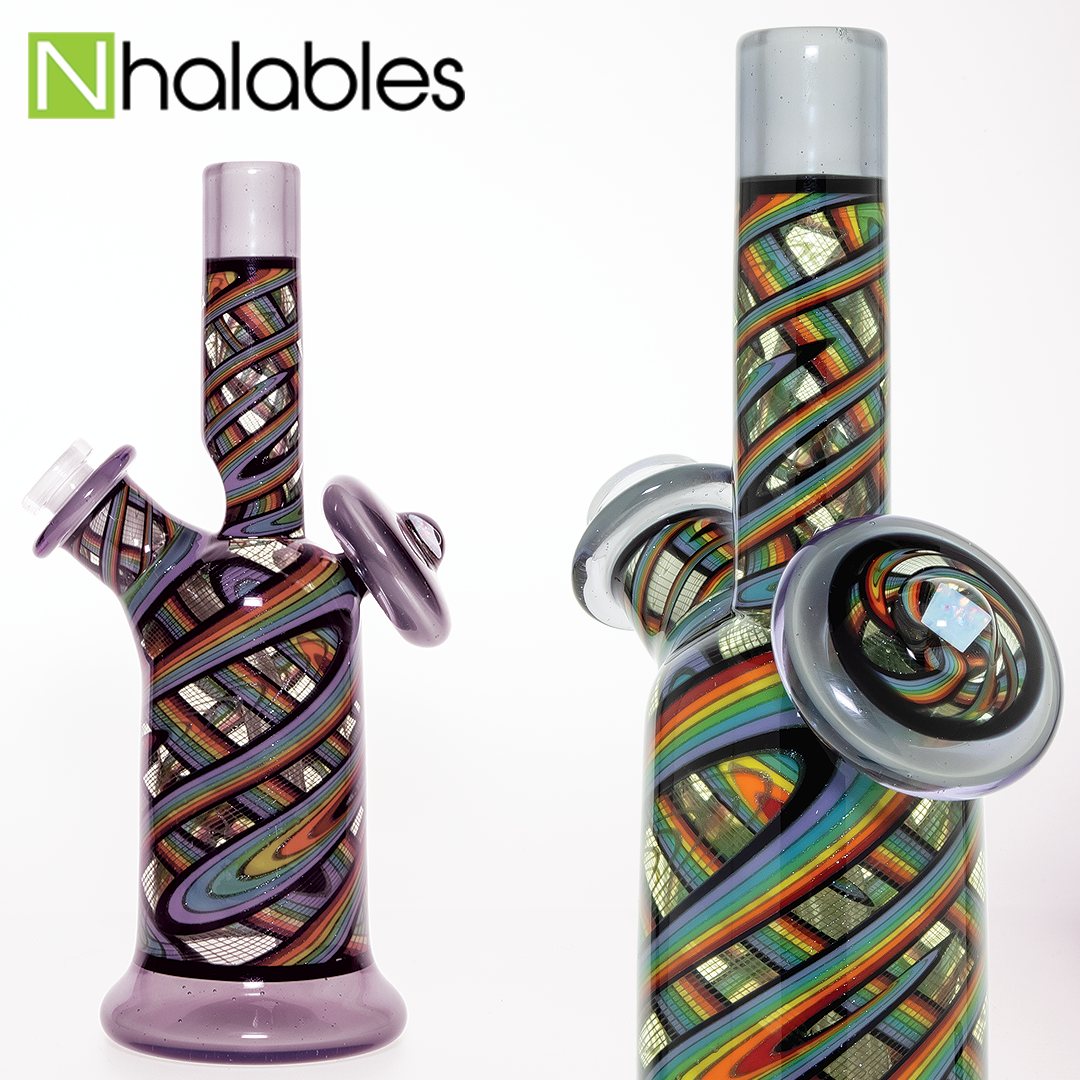 Nhalables Social Image for a CFL Double Layer Rainbow Tube by Glassblower Reverend Morse