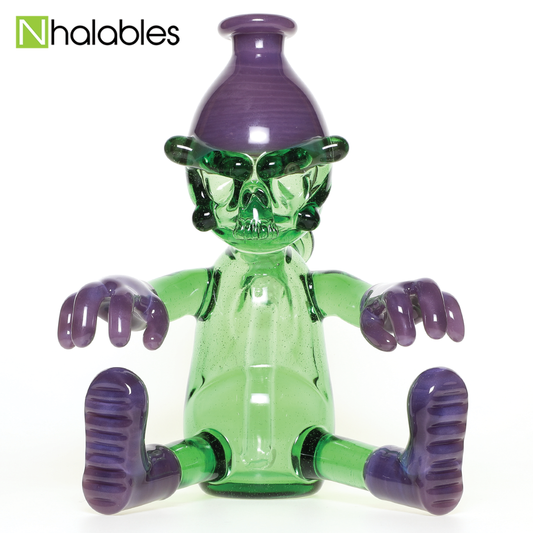 Nhalables Product Image for a Wild Berry and Kryptonite colored "Worker Rig" by Tuskum Glass