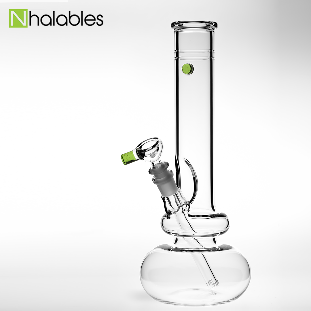 Nhalables Social image showing a 50 x 5 Medium Double Bubble Water Pipe by Arizona based glassblowers Zombie Hand Studios