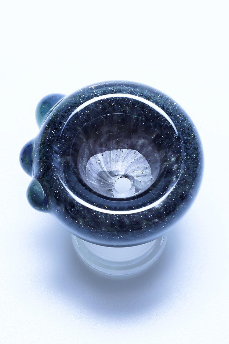 Nhalables Actual Top View Image for a  14mm Female Dry Packer / Slide by Michigan Based Glassblowers Sand Master Glass
