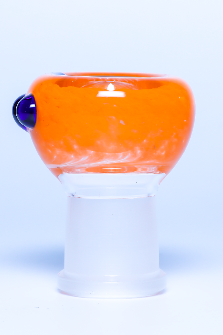 Nhalables Actual Sideview 18mm Female Dry Packer / Slide by Michigan Based Glassblowers Sand Master Glass