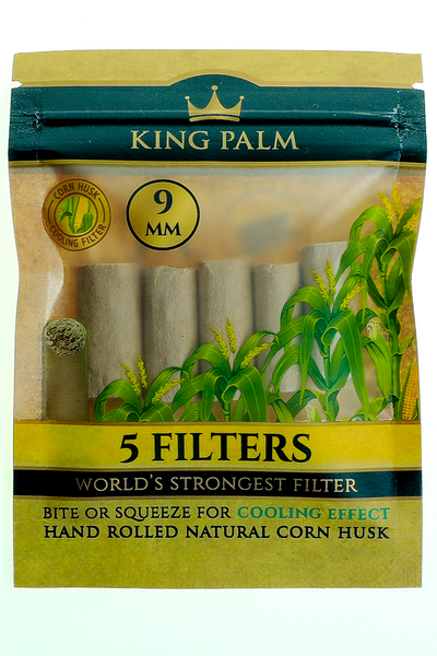 Nhalables Actual Image for a 5 pack of 9mm wide King Palm - Corn Husk Filter Tips