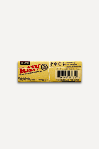 Nhalables Actual Backside Image for Raw Classic  1 1/4 Rolling Papers